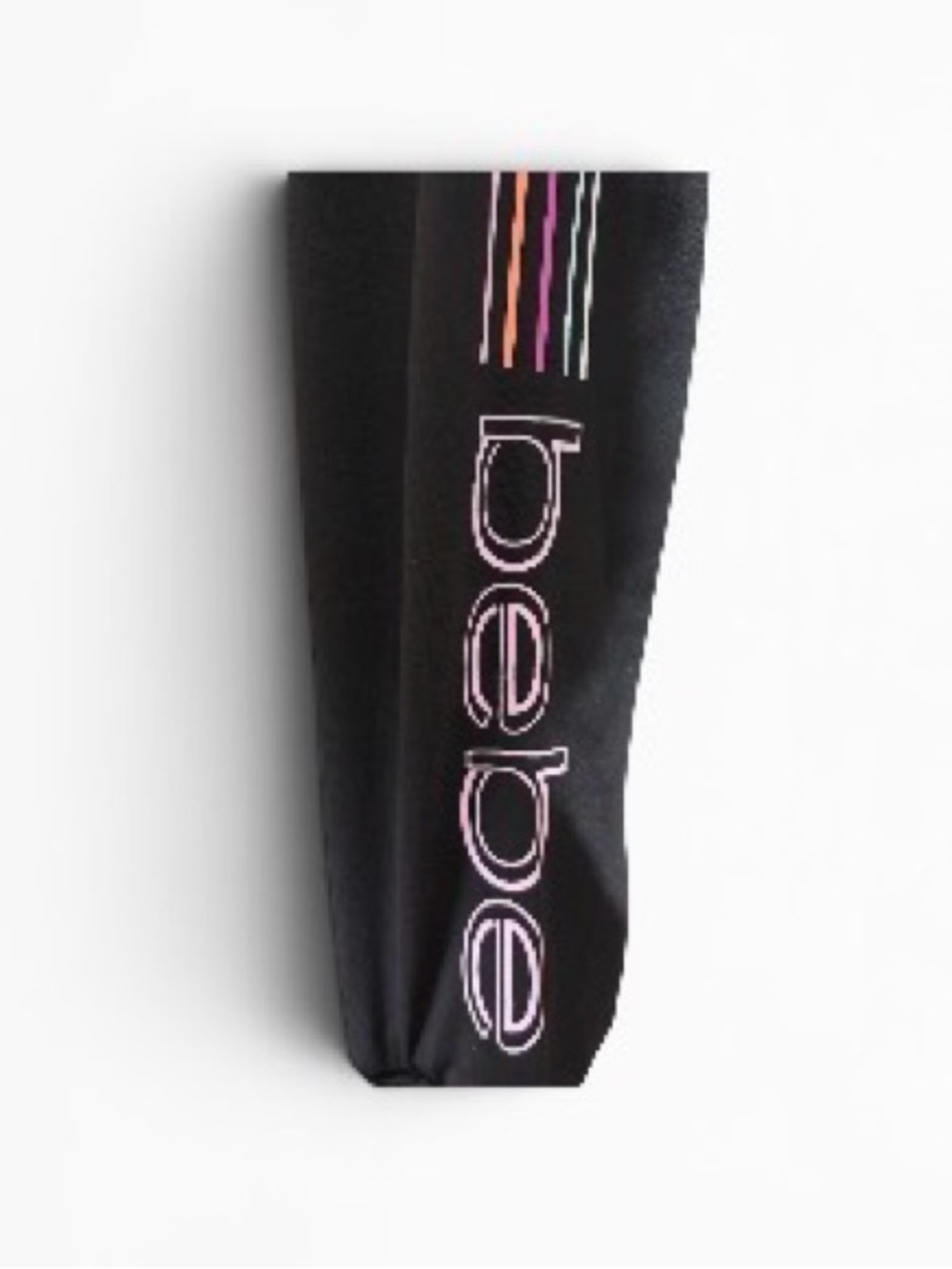 bebe Black Joggers with Multicolor Side Stripes NWT/NIP/NWOT